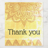 Étiquette Pour Bouteilles De Vin étiquette bouteille de vin Merci (Étiquettes simples)