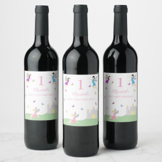 Étiquette Pour Bouteilles De Vin Étiquette de boisson pour le premier anniversaire 
