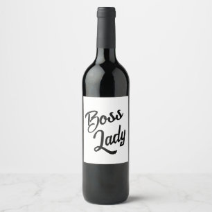 Étiquette Pour Bouteilles De Vin étiquette de bouteille à vin "Boss Lady"