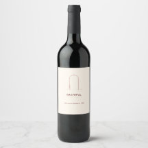 Étiquette de bouteille de vin Grateful Friendsgivi