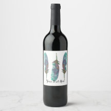 Étiquette de bouteille de vin personnalisée aux pl