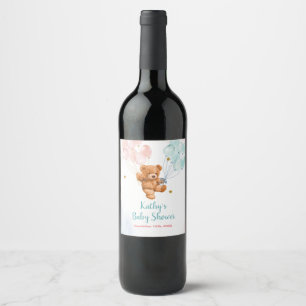 Étiquette Pour Bouteilles De Vin Étiquette de bouteille de vin rose et bleu pour ré