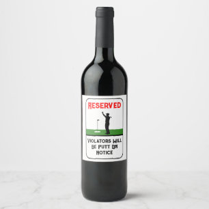 Étiquette Pour Bouteilles De Vin Étiquette De Golf Funny Personnalisé Pour Les Amat