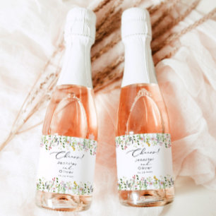 Étiquette Pour Bouteilles De Vin Étiquette de mariage élégante et classique Wildflo
