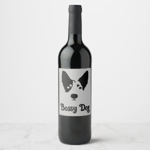 Étiquette Pour Bouteilles De Vin Étiquette de produit minimaliste de chien de bétai