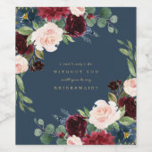 Étiquette Pour Bouteilles De Vin Étiquette de proposition de demoiselle d'honneur É (Étiquettes simples)