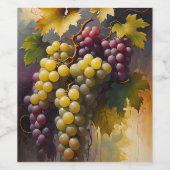 Étiquette Pour Bouteilles De Vin Étiquette de raisins (Étiquettes simples)