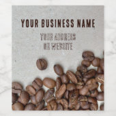 Étiquette Pour Bouteilles De Vin Étiquette de sac à café (Étiquettes simples)