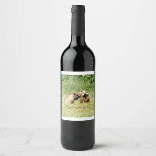 Étiquette Pour Bouteilles De Vin Étiquette de vin 3x2 pour oursons grizzlis