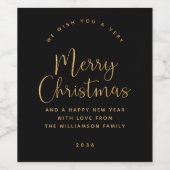 Étiquette Pour Bouteilles De Vin Étiquette de vin Black Gold (Étiquettes simples)