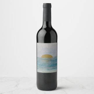 Étiquette Pour Bouteilles De Vin Étiquette de vin bleu de boisson personnalisée cou