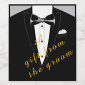 Étiquette Pour Bouteilles De Vin étiquette de vin cadeau smoking (Étiquettes simples)