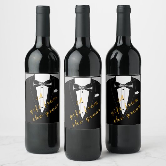 Étiquette Pour Bouteilles De Vin étiquette de vin cadeau smoking et queue de pie (Bouteilles)