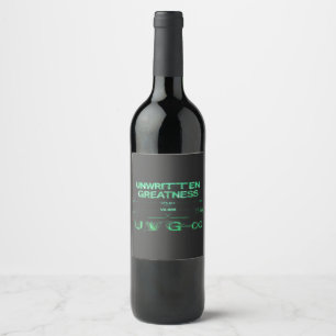 Étiquette Pour Bouteilles De Vin Étiquette de vin cyberpunk "Grandeur non écrite"