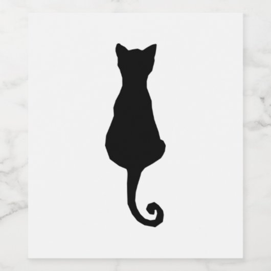 Étiquette Pour Bouteilles De Vin Étiquette de vin de chat noir (Étiquettes simples)