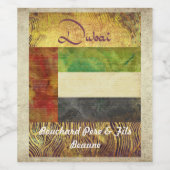 Étiquette Pour Bouteilles De Vin Étiquette de vin de Dubaï (Étiquettes simples)