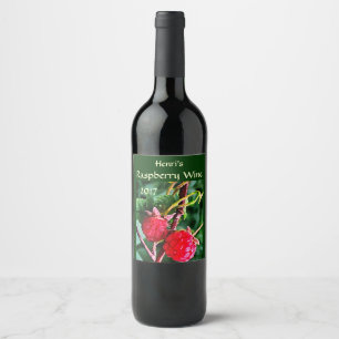 Étiquette Pour Bouteilles De Vin Étiquette de vin de framboise