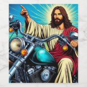 Étiquette Pour Bouteilles De Vin Étiquette de vin de Jésus ! (Étiquettes simples)