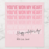 Étiquette Pour Bouteilles De Vin Étiquette de vin de la Saint-Valentin, (Étiquettes simples)