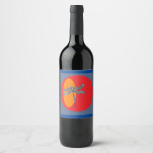 Étiquette Pour Bouteilles De Vin étiquette de vin de libellule