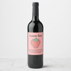 Étiquette Pour Bouteilles De Vin Étiquette de vin de l'icône de fraise