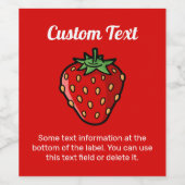 Étiquette Pour Bouteilles De Vin Étiquette de vin de l'icône de fraise (Étiquettes simples)