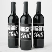 Étiquette Pour Bouteilles De Vin Étiquette de vin de l'infirmière Chill (Bouteilles)