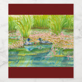 Étiquette Pour Bouteilles De Vin Étiquette de vin de Loon (Étiquettes simples)