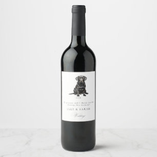 Étiquette Pour Bouteilles De Vin Étiquette de vin de mariage drôle pour animaux de