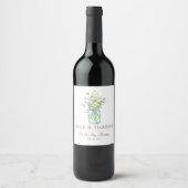 Étiquette Pour Bouteilles De Vin Étiquette de vin de mariage en pot de maçon rustiq (Devant)