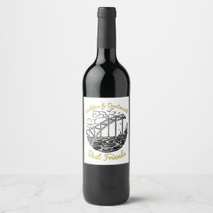 Étiquette Pour Bouteilles De Vin Étiquette de vin de meilleurs amis de Halifax