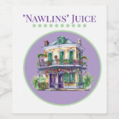 Étiquette Pour Bouteilles De Vin Étiquette de vin de Nawlins (Étiquettes simples)