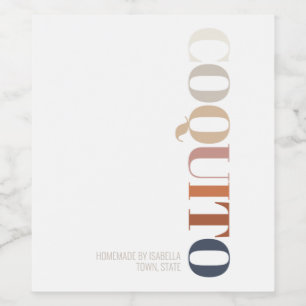 Étiquette Pour Bouteilles De Vin Étiquette de vin de Noël Coquito moderne