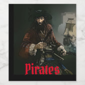 Étiquette Pour Bouteilles De Vin Étiquette de vin de pirate (Étiquettes simples)