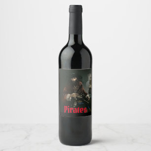 Étiquette Pour Bouteilles De Vin Étiquette de vin de pirate