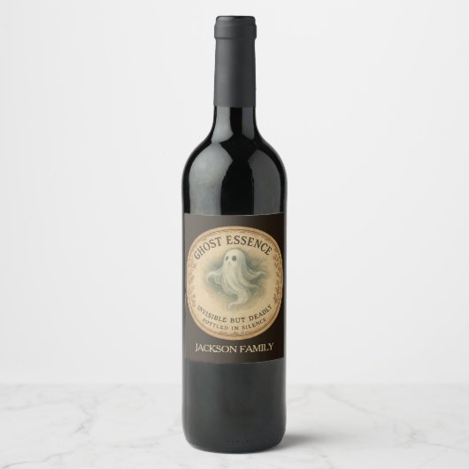 Étiquette Pour Bouteilles De Vin Étiquette de vin de potion d'essence de fantôme (Devant)
