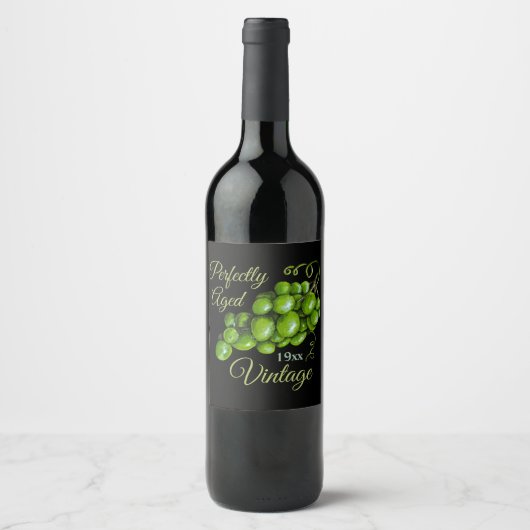 Étiquette Pour Bouteilles De Vin Étiquette de vin de raisins (Devant)