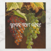 Étiquette Pour Bouteilles De Vin Étiquette de vin de raisins (Étiquettes simples)
