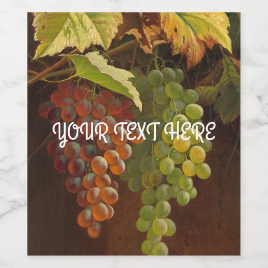 Étiquette Pour Bouteilles De Vin Étiquette de vin de raisins (Étiquettes simples)