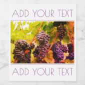 Étiquette Pour Bouteilles De Vin Étiquette de vin de raisins (Étiquettes simples)