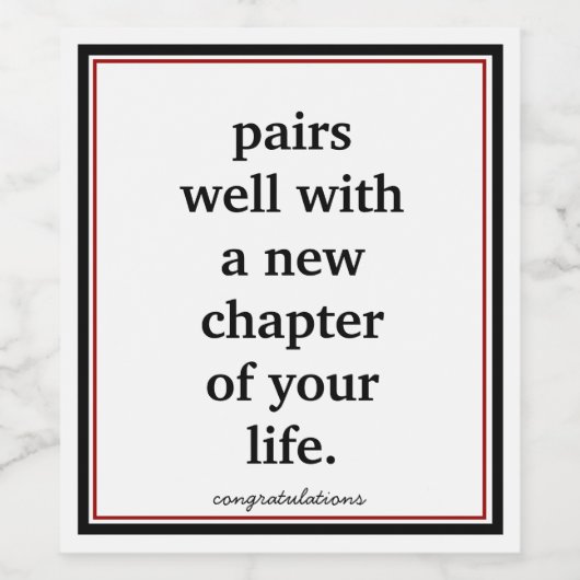 Étiquette Pour Bouteilles De Vin Étiquette de vin de retraite (Étiquettes simples)