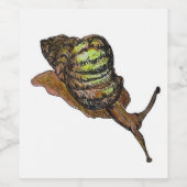 Étiquette Pour Bouteilles De Vin étiquette de vin d'escargot (Étiquettes simples)