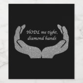 Étiquette Pour Bouteilles De Vin Étiquette de vin Diamond Hands (Étiquettes simples)