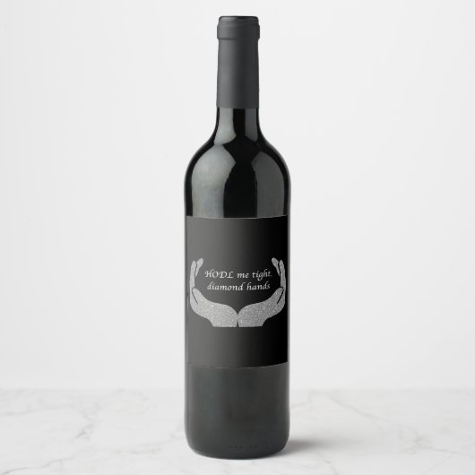 Étiquette Pour Bouteilles De Vin Étiquette de vin Diamond Hands (Devant)