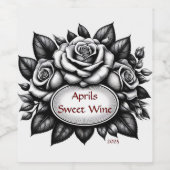 Étiquette Pour Bouteilles De Vin Étiquette de vin d'inspiration rose (Étiquettes simples)