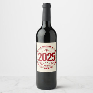 Étiquette Pour Bouteilles De Vin Étiquette de vin du Nouvel An 2025