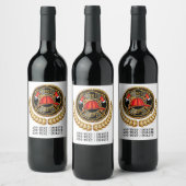Étiquette Pour Bouteilles De Vin Étiquette de vin du service d'incendie (Bouteilles)