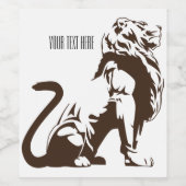 Étiquette Pour Bouteilles De Vin Étiquette de vin Empire Lion (Étiquettes simples)