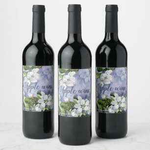 Étiquette Pour Bouteilles De Vin Étiquette de vin en fleur de pomme