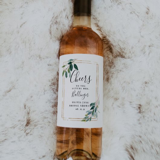 Étiquette Pour Bouteilles De Vin Étiquette de vin Eucalyptus Greenery